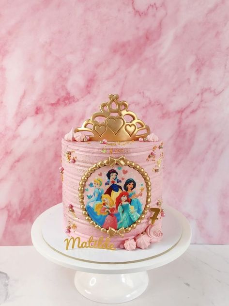 Princess Smash Cakes, Cupcakes Princesas, Pink Princess Cakes, Princess Party Cake, Princess Theme Cake, Disney Princess Birthday Cakes, Princess Birthday Party Decorations, Disney Princess Cake, Disney Princess Birthday Party