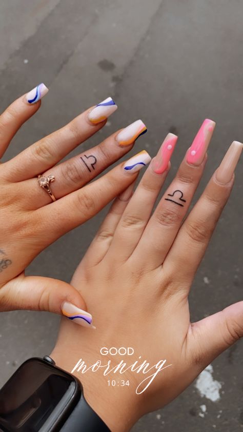 Star Sign Finger Tattoo, Finger Tattoos Libra Sign, Libra Finger Tattoos For Women, Libra Tattoo On Finger, Libra Tattoo Finger, Libra Hand Tattoos For Women, Tiny Libra Tattoo, Matching Libra Tattoos, Libra Sign Tattoos Women