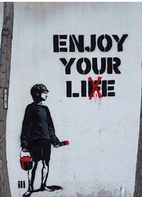 I enjoy my Like(s) Street Art Quotes, Citation Art, Mr Brainwash, Street Art Banksy, Banksy Graffiti, Banksy Art, Deep Art, Street Art Graffiti, Street Artists