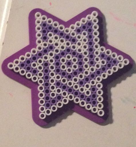 Striped Perler Bead Ideas, Perler Bead Patterns Star Board, Perler Bead Patterns Star, Square Perler Bead Patterns, Star Perler Bead Patterns, Large Perler Bead Patterns, Perler Bead Patterns Easy, Perler Bead Ornaments Pattern, Melted Bead Crafts