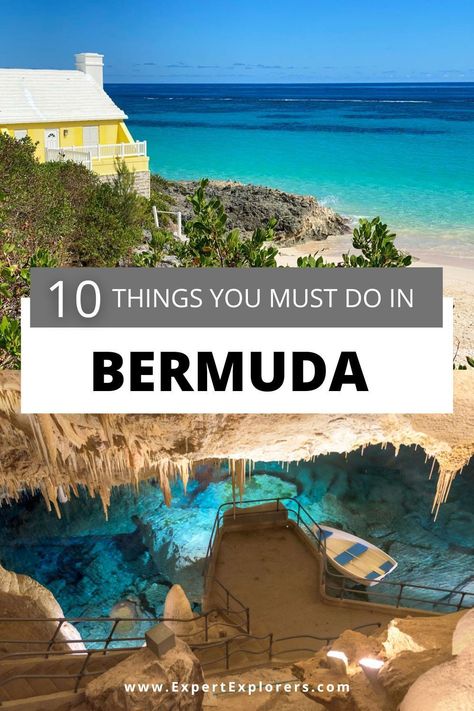 Bermuda: Known for stunningly blue crystal-clear water and pink sandy beaches, Bermuda is a tropical paradise. Be sure to see the Best of Bermuda! | Via ExpertExplorers.com | #Bermuda #IslandTravel #Caribbean #BeachesoftheWorld Crystal Cave Bermuda, Bermuda Things To Do, Bermuda Travel Guide, Bermuda Honeymoon, Bermuda Vacation, Aruba Honeymoon, Jamaica Honeymoon, Norwegian Getaway, Unique Destinations