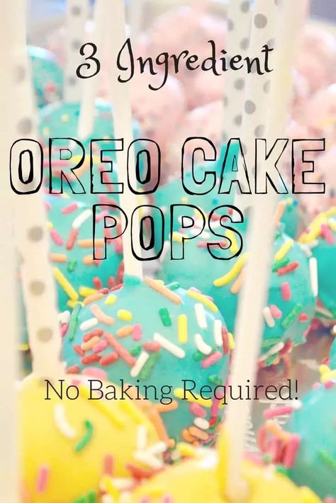 Just 3 ingredients to make these delicious, easy, no bake, Oreo Cake Pops. Recipe with great ideas and shows to how to make. Perfect for birthdays, weddings, showers. Can make with candy melts in different colors. Oreo cake pops that taste just as good as Starbucks. #oreocakepops #easycakepops 3 Ingredient Oreo Cake, Oreo Cake Pops Recipe, Starbucks Cake Pops, No Bake Cake Pops, Oreo Cake Pops, Cake Pops Recipe, Cream Cheese Oreo, Starbucks Cake, Cake Recipes For Kids