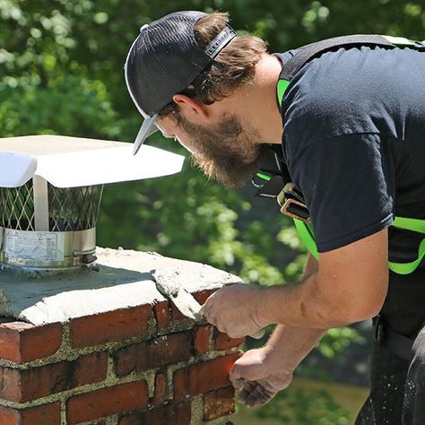 Many think the chimney is one solid piece but in reality, your chimney is made up of several parts that work together to make sure you can have a fireplace that works properly. The uppermost part of your chimney usually contains the chimney cap and the chimney crown. These two parts of your chimney are very important and can make the difference between a strong, healthy chimney and one that is riddled with water damage. Chimney Maintenance, Chimney Repair, Chimney Cap, Rocket Science, Stove Fireplace, Water Damage, Helpful Tips, Rocket, Helpful Hints