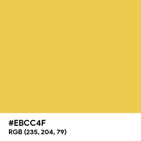 Imitation Gold color hex code is #EBCC4F Gold Color Hex, Split Complementary Colors, Paint For Kitchen Walls, Rgb Color Wheel, Rainbow Palette, Web Colors, Hex Codes, Room Wall Painting, Gold Color Palettes