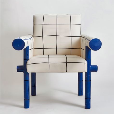 ▪️Exploring the harmony of grid lines and geometric patterns, these minimal armchairs and chair concept blends clean design with bold blue and white contrasts, with a touch of modern sophistication and artistic flair. Suited for those who appreciate the beauty in simplicity. 🔵⚪️ . . . #FurnitureDesignUK #ModernArmchair #GeometricPatterns #interiordesigninspo #MinimalistFurniture #ContemporaryDesign #HomeDecorTrends #designlovers #StatementChair #minimalpop #MMDesignStudioUK #MatteMugnai #ai... Chair Concept, White Armchair, Statement Chairs, Geometric Pattern Blue, Beauty In Simplicity, Minimalist Furniture, Modern Armchair, Armchair Design, Home Decor Trends