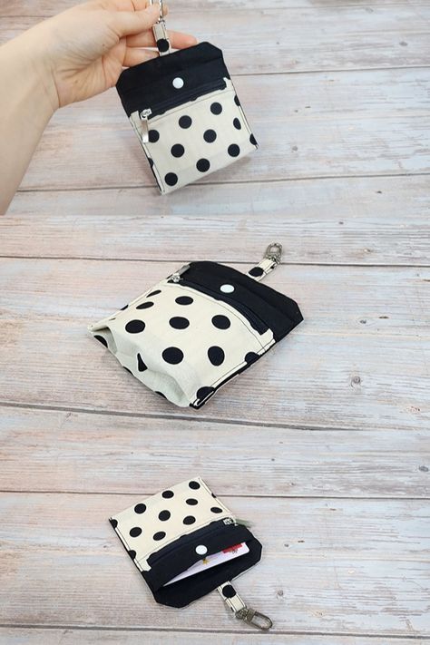 Sewing Mini Projects, Small Pouches To Sew, Belt Bag Pattern, Purse Patterns Free, Coin Purse Pattern, Sewing To Sell, Pouch Sewing, Fabric Pouch, Tote Bags Sewing