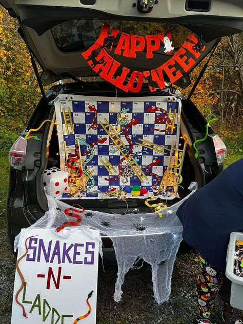 Board Game Trunk Or Treat, Board Game Themes, Snakes And Ladders, Game Themes, Trunk Or Treat, Board Games, Halloween