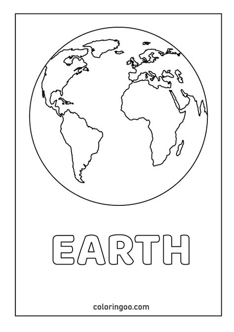 #earth #coloring #page #free #printable #world #pdf Montessori Coloring Pages, Earth Free Printable, Earth Outline Drawing, Earth Day Coloring Pages Printable, Earth Printable For Kids, Save Earth Coloring Pages, Earth Coloring Page Free Printable, World Coloring Page, Earth Printable