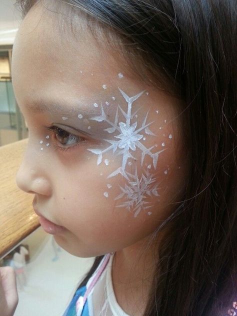 Kids Temporary Tattoos, Frozen Face Paint, Princess Face Painting, Fair Face, Christmas Face Painting, Frozen Face, Princess Face, Face Painting Easy, Winter Face