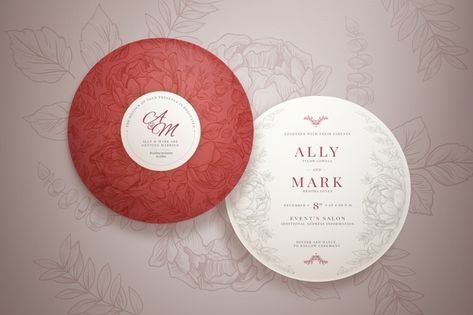 Round Invitation, Pastel Wedding Stationery, Blue Wedding Stationery, Vintage Wedding Stationery, Gold Wedding Stationery, Pretty Wedding Invitations, Soft Pink Wedding, Retro Wedding Invitations, Red Wedding Invitations