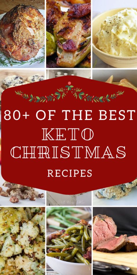 80+ Low Carb & Keto Christmas Recipes Low Calorie Christmas Dinner, Keto Christmas Dinner Recipes, Keto Christmas Recipes Appetizers, Low Carb Winter Recipes, Bariatric Holiday Recipes, Keto Winter Recipes, Virta Recipes, Bariatric Puree, Christmas Recipe Ideas