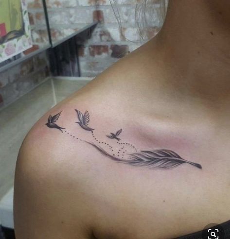 Inked Magazine Tattoos, Clavicle Tattoo, Bone Tattoo, Feather Tattoo Design, Bone Tattoos, Beautiful Meaning, Dragon Tattoos, Writing Tattoos, Chest Tattoos For Women