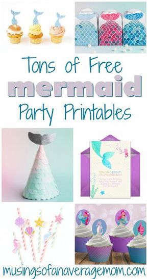 Tons of free mermaid birthday party printables including invitations, cupcake toppers, decorations, activities, party favors and more! Mermaid Pool Party Decorations, Mermaid Birthday Party Printables, Mermaid Birthday Invitations Free, Mom Mermaid, Mermaid Party Printables, Mermaid Cupcake Toppers, Mermaid Invitation, Mermaid Birthday Party Decorations, Mermaid Theme Birthday Party