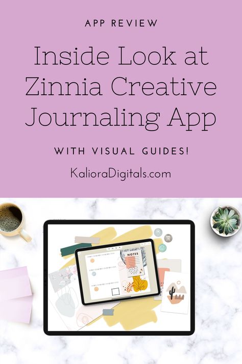 Inside Look at Zinnia App for Creative Journaling Zinnia Journal Templates, Zinnia Planner Template, Zinnia Journal App Ideas, Zinnia App Ideas, Zinnia Planner Ideas, Zinnia Journal Ideas, Zinnia Planner, Bullet Journal App, Computer Organization