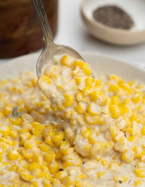 Easy homemade Creamed Corn Diy Cream Corn, Old Fashioned Cream Corn, Cream Corn From Frozen Corn, Cream Corn Recipe From Rudy’s, Flemings Creamed Corn, Homemade Cream Corn, Slow Cooker Creamed Corn, Cream Cheese Corn, Creamed Corn Recipes