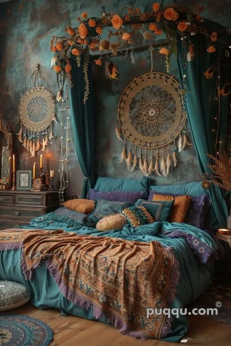 Beige And Brown Bedroom Ideas, Flower Gallery Wall, Jewel Tone Bedroom, Brown Bedroom Ideas, Building Canopy, Apartment Ideas Living Room, Barndominium Interior, Boho Bedroom Design, Boho Style Bedroom