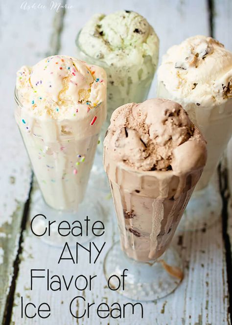 No Egg Ice Cream Recipe, Homemade Ice Cream Recipes Machine, Kitchen Aid Ice Cream, Ice Cream Recipes Machine, Strawberry Ice Cream Recipe, Easy Homemade Ice Cream, Cuisinart Ice Cream, Ice Cream Sundaes, Easy Ice Cream Recipe