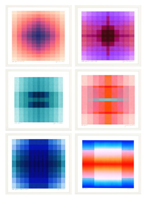 Jessica Poundstone, Geometric Paintings, Gallery Wall Art, Generative Art, Op Art, Visual Design, Color Set, Art Inspo, Fine Art Paper