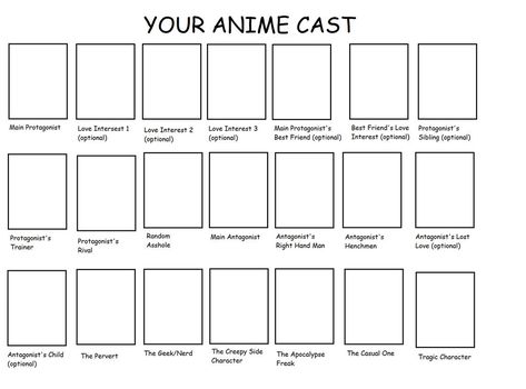 Anime Character Template, Give Me 6 Characters, Anime Challenge, Draw Challenge, Characters To Draw, Alignment Charts, Anime Template, Challenge Template, Alignment Chart