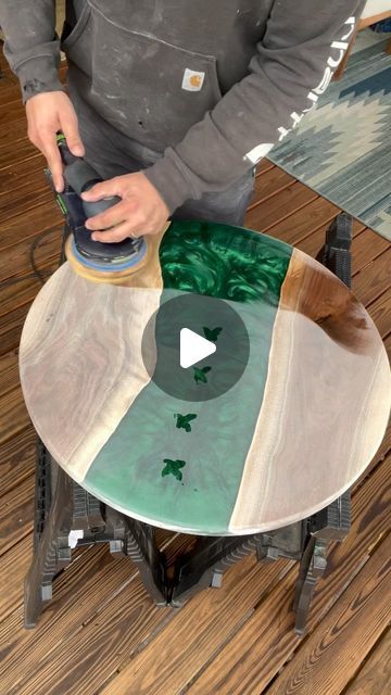 Fat Cat Wood Works on Instagram: "💚 New ASMR Table Reveal 💚

Another baby bistro table getting some @odiesoil dark this morning.  This color always reminds us of Minas Morgul (bonus points if you get that reference 🤓).

What does it remind you of? 

@meyspring Shiny Malachite 🐢 for the radioactive vibes (Code FATCAT10 for 10% off meyspring) #meyspringaffiliate 

@superclearepoxy Liquid Glass Deep Pour (code FATCAT for an extra 5% off their sale price—link in bio) #superclearepoxypartner 

#epoxy #epoxyresin #epoxyart #resinart #asmr" Liquid Glass Projects, Minas Morgul, Cat Wood, Words On Wood, Color Epoxy, Project Table, Table Epoxy, Wood Works, Fat Cat