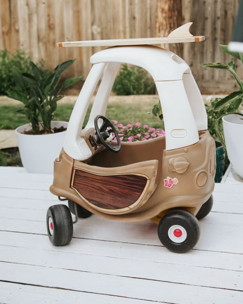 The Pacific Standard — Cozy Coupe Car Makeover Car Makeover, Cozy Coupe Makeover, Cozy Car, Diy Bebe, Little Tikes, Boho Baby, Goldendoodle, Baby Birthday, Future Baby