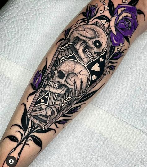 Spooky Half Sleeve Tattoos For Women, Skull Tattoo Sleeve Women, Tattoo Ideas Female Alternative, Black Heart Cover Up Tattoo, Skull Couple Tattoo Love, Goth Sleeve Tattoos For Women, Sleeve Fill In Tattoos For Women, Dia De Los Muertos Tattoo Ideas Sleeve, Gothic Sleeve Tattoos For Women