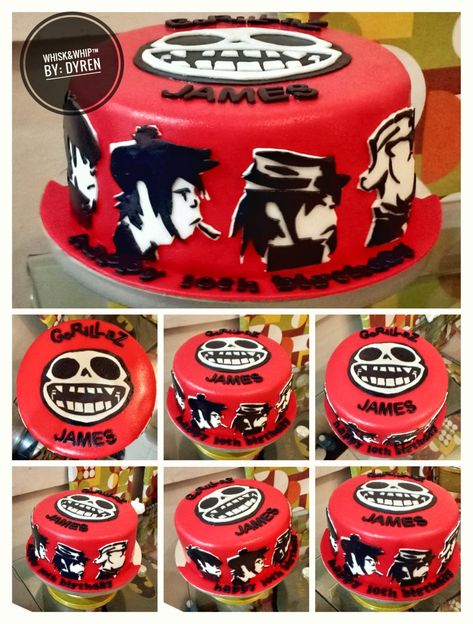 Band Cake Ideas, Band Cake, 2d And Murdoc, Gorillaz Band, Ideas De Collage, Avicii, Art Attack, Gorillaz, 18th Birthday