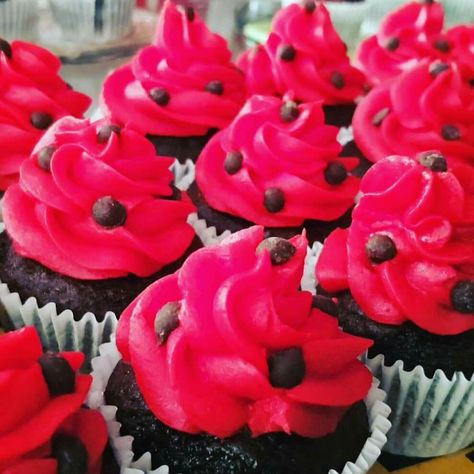 Ladybug Cupcakes Ideas, Ladybug Food, Ladybug Birthday Theme, Birthday Ladybug, Ladybug Cupcakes, Dessert Decor, Ladybug Birthday, Beautiful Birthday Cakes, Beautiful Birthday