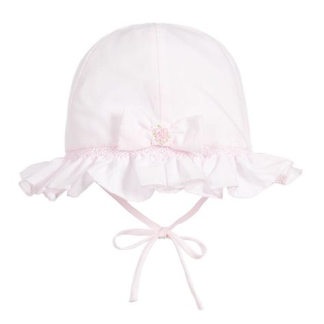 brand Pink Hand-Smocked Baby Hat at Childrensalon.com Valentines Bows, Softie Aesthetic, Ribbon Fashion, Accessories Png, Coquette Princess, Bows Ribbon, Sarah Louise, Hat Png, The Cardigans