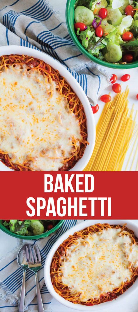 Baked Spagetti, Easy Baked Spaghetti Recipe, Baking Chocolate Recipes, Easy Baked Spaghetti, Baked Spaghetti Recipe, Baking Soda And Lemon, Favorite Dinner, Wedding On A Budget, Spaghetti Recipe