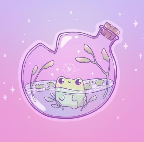 Pastel Goth Aesthetic, Aesthetic Drawings, Bottle Drawing, Kawaii Pastel Goth, Funny Valentines, Goth Aesthetic, Cute Frogs, Pastel Goth, Scenery Wallpaper