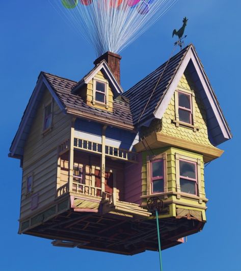 Up House Pixar, All Pixar Movies, Carl And Ellie, Up Pixar, House Cartoon, Dreamworks Animation, Up House, Pixar Movies, House Drawing