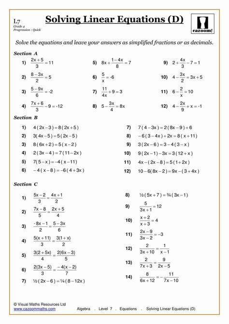 Solving Equations with Fractions Worksheet Pin On Printable Blank Worksheet Template Algebra Equations Worksheets, Math College, Pre Algebra Worksheets, Literal Equations, Struktur Teks, Basic Algebra, Solving Linear Equations, Algebra Equations, Maths Worksheets