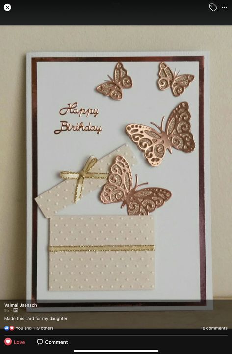 Birthday Card Butterfly, Funny Family Christmas Cards, Holiday Cards Handmade, Atv Riding, Holiday Design Card, Cardmaking And Papercraft, Marianne Design, Butterfly Cards, Stamping Up Cards