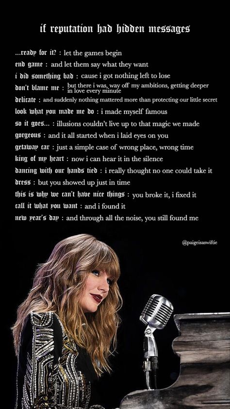 Taylor Swift Lessons, Stars Do U Like Dem, Reputation Taylor Swift Lyrics, Rank Taylor Swift Songs Without Knowing Whats Next, Taylor Swift Song Abbreviations, Taylor Swift Song Acronyms, Taylor Swift Lyrics Explained, Explaining Taylor Swift Songs, Miss Americana