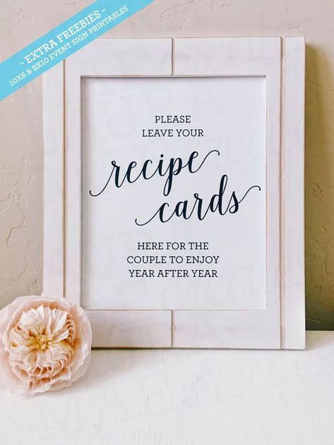 Bridal Shower Quotes, Wedding Shower Food, Printable Recipe Card, Bridal Shower Planning, Daily Calendar, Bridal Shower Diy, Bridal Shower Food, Bridal Tea, Printable Recipe Cards