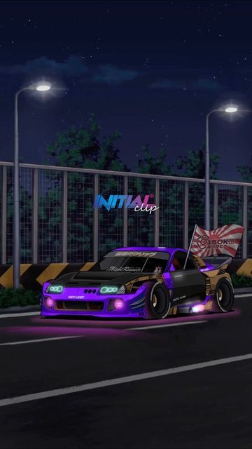 Initial Clip, Animation Clips, 150k Followers, Car Gif, Cars Wallpaper, Jdm Wallpaper, Car Wallpaper, Nissan Gtr, Night Driving