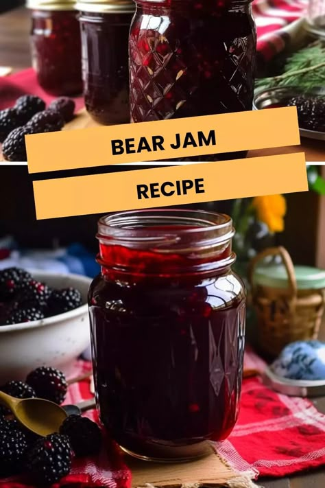 Bear Jam Recipe – Hungarian Chef Bear Jam Recipe, Mixed Berry Jam With Frozen Berries, Can Jam, Christmas Jam, Home Canning Recipes, Jam Recipes Homemade, Canning Food, Canning Jam, Homemade Jelly