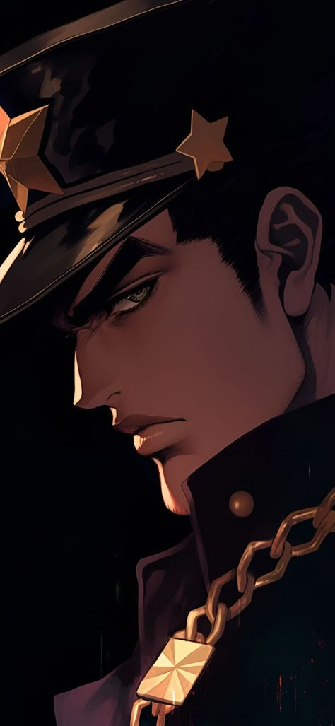 Jojo's Bizarre Adventure Jotaro, Jjba Jotaro, Jojo Wallpaper, Aesthetic Anime Wallpaper, Kujo Jotaro, Jojos Bizarre Adventure Jotaro, Movie Nerd, Jojo's Adventure, Black Wallpapers