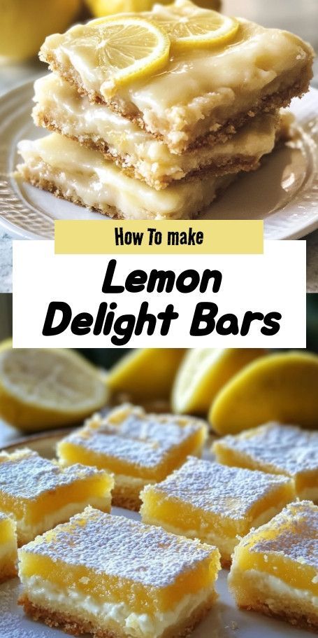 Brighten Your Holiday Table with Lemon Delight Bars! :lemon::sparkles: Bring a refreshing burst of citrus to your dessert spread with these easy-to-make Lemon Delight Bars. Perfect for gatherings, these creamy and zesty treats will have everyone asking for the recipe. Ideal for holiday celebrations, these delightfully tangy bars will be the star of any occasion! :star2: #LemonDelightBars #HolidayBaking #Citru Lemon Desserts Bars, Holiday Bars, Lemon Delight, Bliss Bars, Pumpkin Chocolate Chip Bread, Dessert Spread, Lemon Filling, Shortbread Crust, Dessert Dips