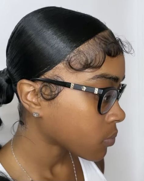 Edges With Ponytail, Knotless Braids Dramatic Edges, Wig Dramatic Edges, Dramatic Edges Tutorial, Edges With Knotless Braids, Edges Knotless Braids, Edges With Locs, Multi Hairstyles, Real Hair Hairstyles Black Women