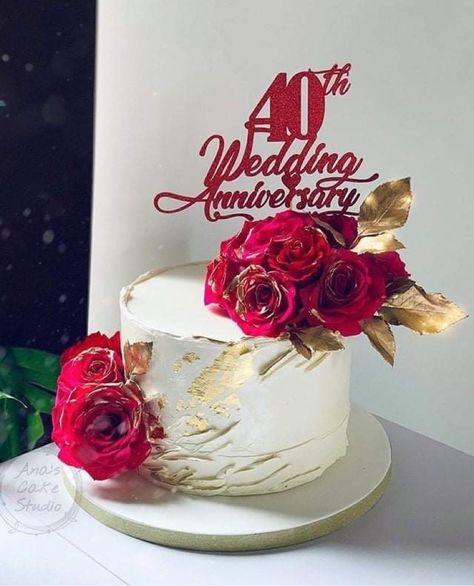 40 Year Anniversary Cake, 40 Wedding Anniversary Cake, Ruby Wedding Cakes 40th Anniversary, 45th Anniversary Cake, Anniversary Cake 40th, 45th Wedding Anniversary Cake, 40th Wedding Anniversary Cake Ideas, 40th Anniversary Cake Ideas, 40th Anniversary Cake For Parents