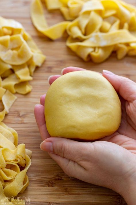 Homemade Pasta Dough Homemade Macaroni Pasta, Best Homemade Pasta Dough Recipe, Ravioli Pasta Dough Recipes, How To Make Pasta Dough Easy Recipes, Homemade Pasta Small Batch, Home Made Pasta Recipes Easy, Pasta Machine Dough Recipes, Homemade Ravioli Recipe, Homemade Parpadelle Pasta Recipes