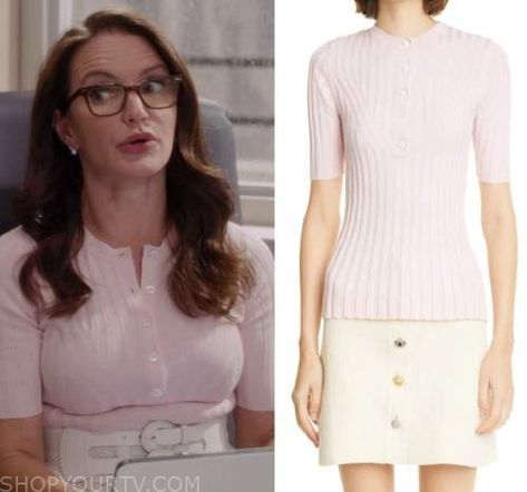 And Just Like That: Season 1 Episode 5 Charlotte's Pink Rib Caridgan | Shop Your TV Charlotte And Just Like That, And Just Like That Charlotte, Charlotte York Outfits Season 1, And Just Like That Outfits Charlotte, Classic Essence, York Outfits, Charlotte York, Kristin Davis, Clothing Wishlist