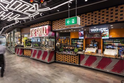 Street Food Market by UXUS 08 Industrial Food Court Design, Street Food Restaurant, Store Concept, Airport Food, Food Court Design, Street Food Design, Street Food Market, Food Park, Food Hub