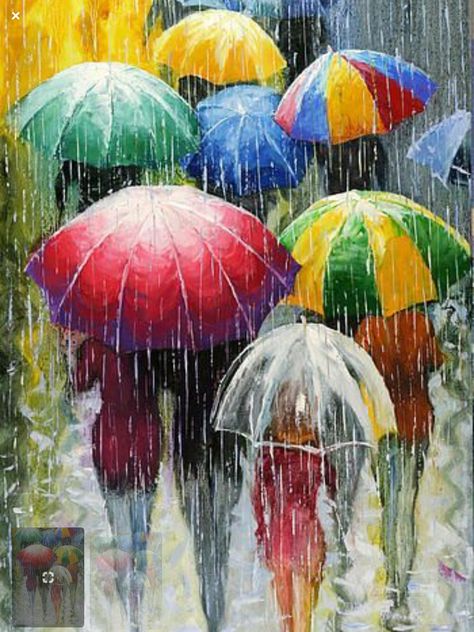 Canvas Painting Ideas For Beginners, Umbrella Painting, Design Art Nouveau, Painting Ideas For Beginners, Umbrella Art, Canvas Painting Ideas, Contemporary Art Painting, Walking In The Rain, Easy Canvas Painting