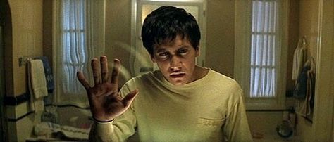 Donnie Darko Actors Reference, Donny Darko, Jake Gyllenhaal Movies, Jake Baby, Movie Drinking Games, Alamo Drafthouse Cinema, Easy Professional Hairstyles, Iconic Scenes, Donnie Darko