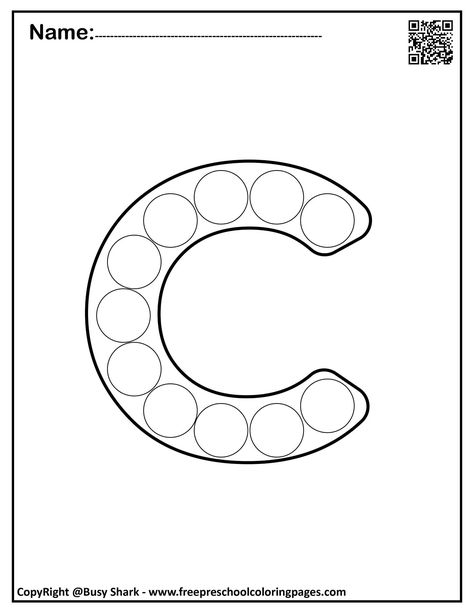 Set of Letter C "10 free Dot Markers coloring pages" Abc For Toddlers, Sentra Persiapan, Letter C Coloring Pages, Letter C Activities, Letter C Crafts, English Activity, Alphabet Activities Kindergarten, Magic Tricks For Kids, Learn Alphabet