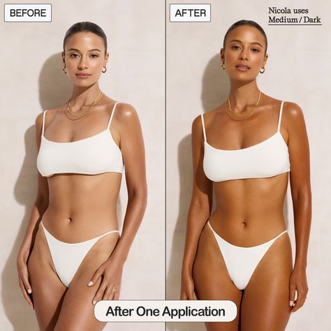 Sun Bronzed, Before and After  Self tan that your skin will thank you for 🥥✨  Shop the Self-Tan Lotion for that gradual glow look, available now on Amazon and everyday-humans.com Tanning Before And After, Self Tan Before And After, Tan Before And After, Tan Lotion, Before After, Self Tan, Spray Tan, After Sun, Tanning Lotion