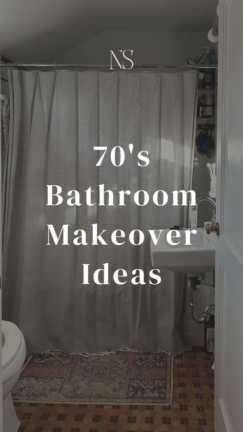 How to updated retro bathroom tile and how to give a makeover to 70's style bathrooms. Red, pink, and orange tile. Easy, no demo, bathroom makeover ideas. #bathroommakeover #retrobathroom